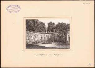 Villa Aldobrandini, Frascati: Teilansicht der Gartenmauer