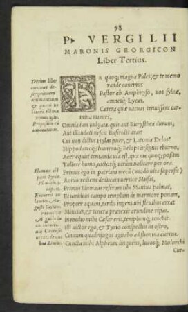 P. Vergilii Maronis Georgicon Liber Tertius.