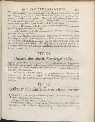 Tit. III. Quando dies ususfructus legati cedat.