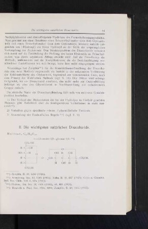 II. Die wichtigsten natürlichen Disaccharide.