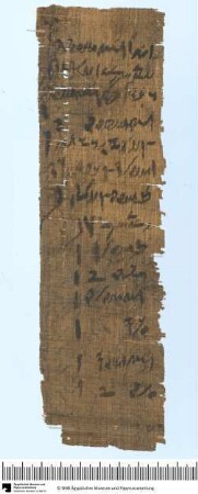 Demotischer Papyrus, Abrechnung, tgm-Öl-Abrechnung