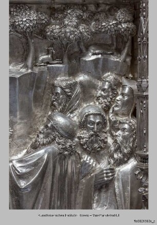 Silberaltar: Johannes der Täufer tauft die Menschenmassen