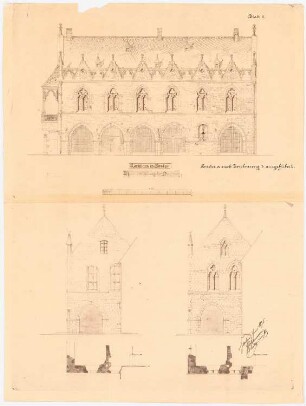 Rathaus, Goslar: Wiederherstellung der Ostseite 1:75