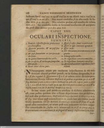 Caput XXII. De Oculari inspectione.