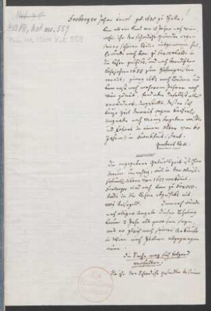 [Biographische Notizen zu J. J. Froberger]