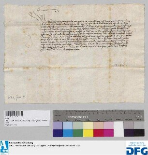 Markgraf Albrecht von Brandenburg sagt der Nürnberger Kaufmannschaft zur Frankfurter Fastenmesse Geleit zu.