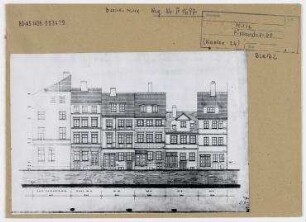 Bauaufnahme: Fischerkiez. Berlin, Mitte, Fischerstraße 20 (ab 1969 Fischerinsel)/Friedrichsgracht 7-11 (ab 1969 Fischerinsel)
