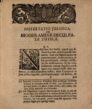 Dissertatio Juridica De Moderamine Deculpatæ Tutelæ