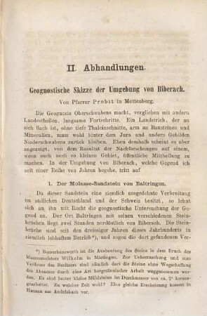 Geognostische Skizze der Umgebung von Biberach