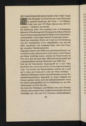 62-83, Die französische Besatzung von Fort Vaux - Ein Brief von Vauxberge