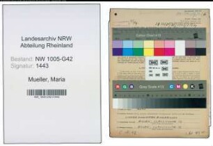 Entnazifizierung Maria Mueller , geb. 01.03.1910 (Schaustellerin)