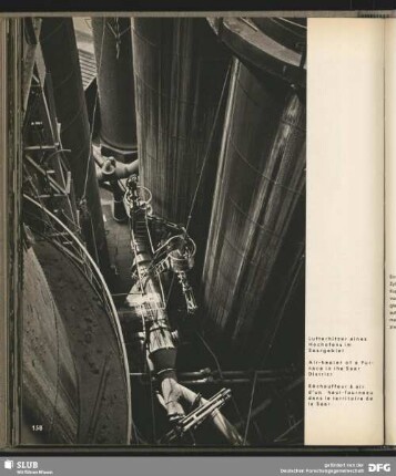 Lufterhitzer eines Hochofens im Saargebiet