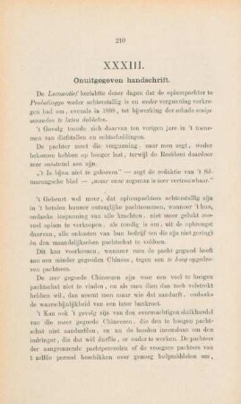XXXIII. Onuitgegeven handschrift