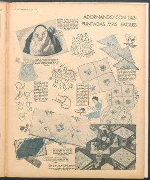 Adornando con las puntadas más fáciles [Fotografías y dibujos]
