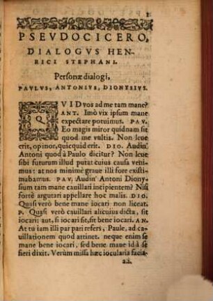 Pseudo-Cicero : dialogus