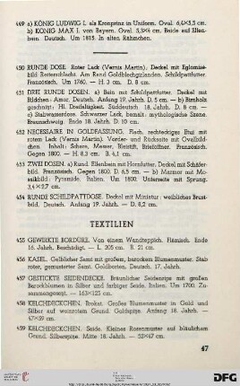Textilien (Nr. 455-495)