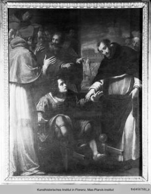Der Heilige Domenikus heilt den Neffen des Kardinals von Fossanova, der vom Pferd gefallen ist
