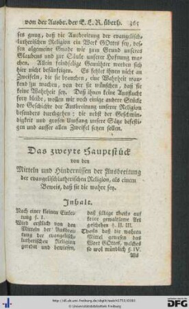 Das zweyte Hauptstück.