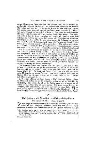 Das Zeichnen als Grundsatz, als Gelegenheitszeichnen