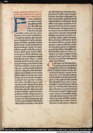 Biblia : [Gutenbergbibel] ; [1-2], [1]. Genesis-Psalmi