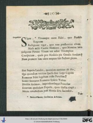 Poema De Constitutione Sanctissimi D. N. Clementis Divina Providentia Papae Undecimi Unigenitus.
