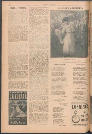 La mujer argentina [Fotografía] : Señorita Lucila Segovia
