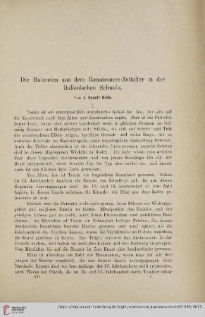 Die Malereien aus dem Renaissance-Zeitalter in der italienischen Schweiz