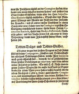 10. Todten-Träger und Todten-Gräber.