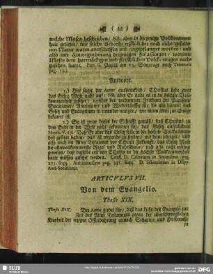 Articulus VII. Von dem Evangelio