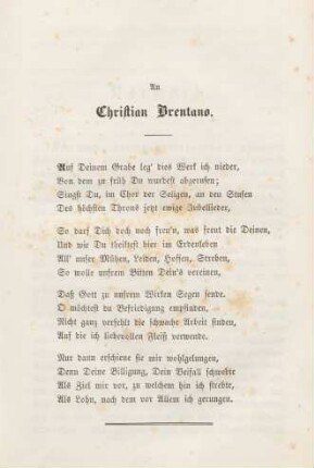 An Christian Brentano