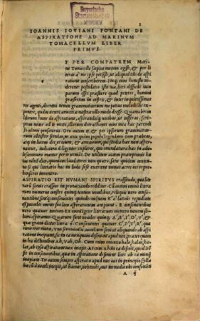 Ioannis Ioviani Pontani Opera Omnia Solvta Oratione Composita, 2. De Aspiratione Libri duo. Charon Dialogus ...