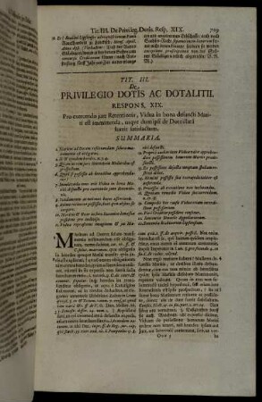 Tit. III. De Privilegio Dotis Ac Dotalitii.