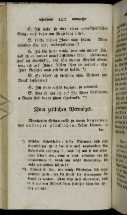 Vom zeitlichen Vermögen.