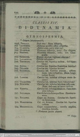 Classis XIV. Didynamia