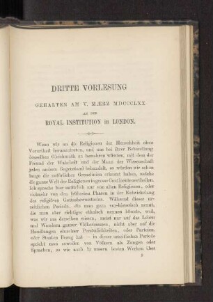Dritte Vorlesung