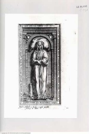 Monumenta clarorum doctrina praecipuè ..., Tafel 77: Grabstein des Antonio da Budrio in Bologna, San Michele in Bosco