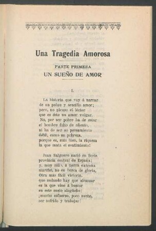 Parte primera - Un sueño de amor