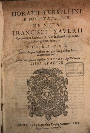 De Vita Francisci Xaverii ... libri sex