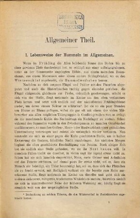 Die Hummeln Steiermarks : Lebensgeschichte und Beschreibung derselben, 1