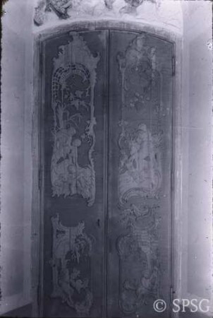 Berlin, Schloss Charlottenburg, Neuer Flügel, Speisesaal (Weißer Saal), R. 362, südliche Tür.