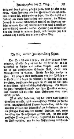 Die Art, wie die Indianer Krieg führen.