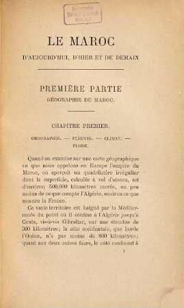 Le Maroc d'aujourd'hui, d'hier et de demain