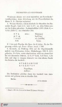 19: Inschriften aus Samothrake