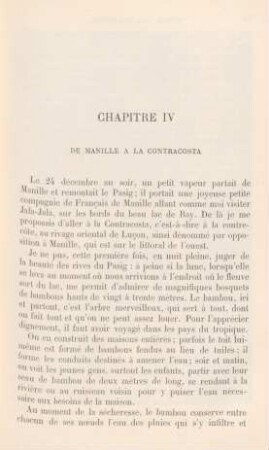 Chapitre IV. De Manille a la Contracosta