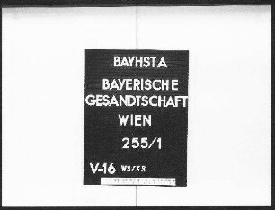 Korrespondenz des Gesandten Perusa mit Unertl