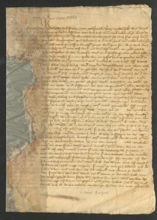 Die Herzöge Otto und Frederik zu Braunschweig und Lüneburg verpfänden Bürgermeistern und Ratsmannen Schloss und Vogtei Mosedeborgh für 1200 Mark Lübisch.