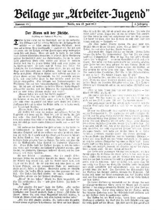 Der Mann mit der Flasche : (Fortsetzung) ; [Beilage zur "Arbeiter-Jugend"]