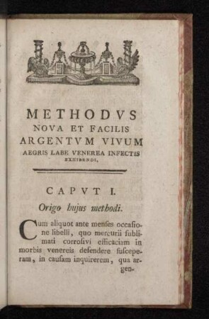 Capvt I. Origo hujus methodi.