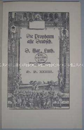 Faksimile der ersten vollständigen Lutherbibel von 1534 (Band 2)