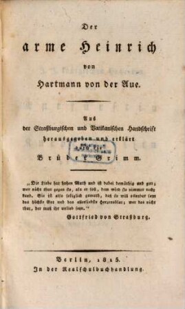 Der arme Heinrich